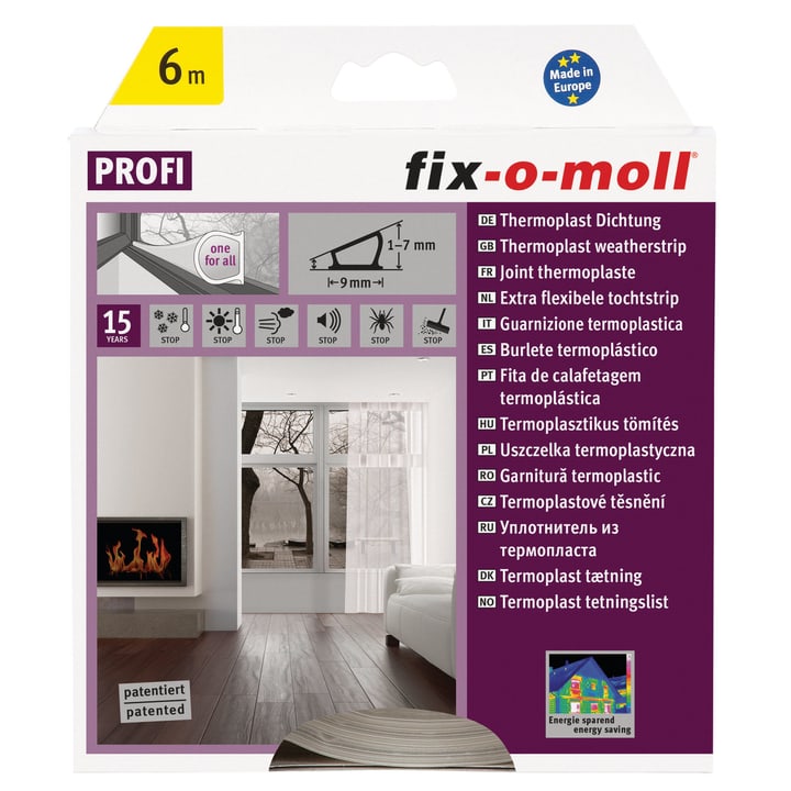 Image of Fix-O-Moll Thermoplast Dichtung 9x7mm x 6m
