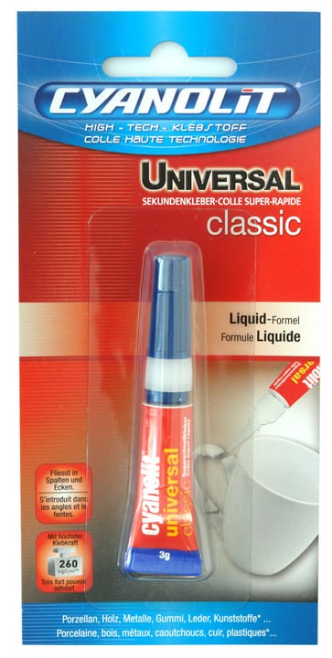 Cyanolit Superschnellkleber universal classic 3g Superschnellkleber universal classic 3g Cyanolit 663067800000 Bild Nr. 1