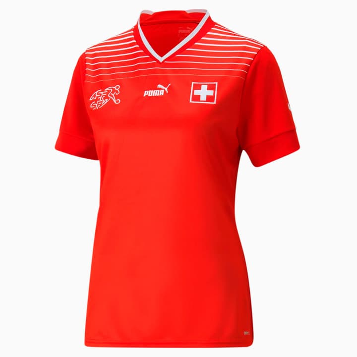 Image of Puma Home Shirt Replica Schweiz Fussball Trikot Nationalmannschaft rot