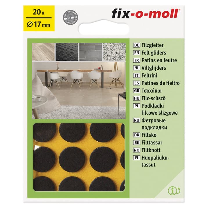 Image of Fix-O-Moll Filzgleiter 3 mm / Ø 17 20 x
