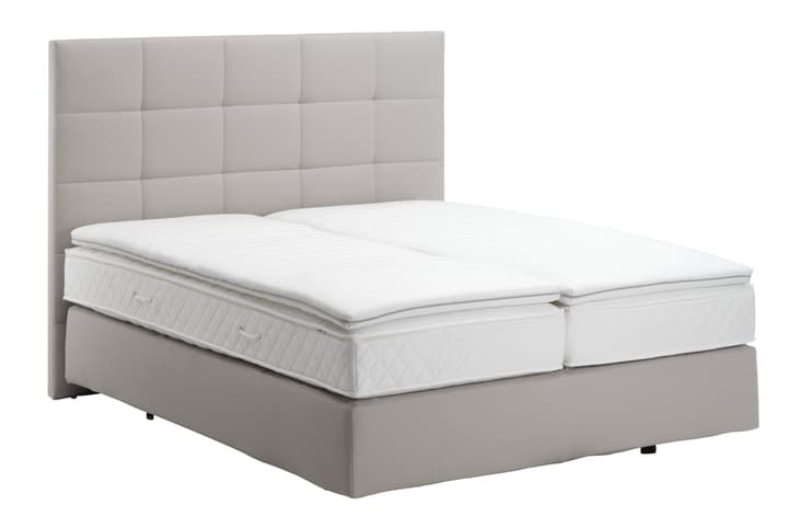 NAVIER Lit Boxspring NAVIER Lit Boxspring 403461000000 Couleur Gris clair Dimensions L: 160.0 cm x P: 200.0 cm Photo no. 1