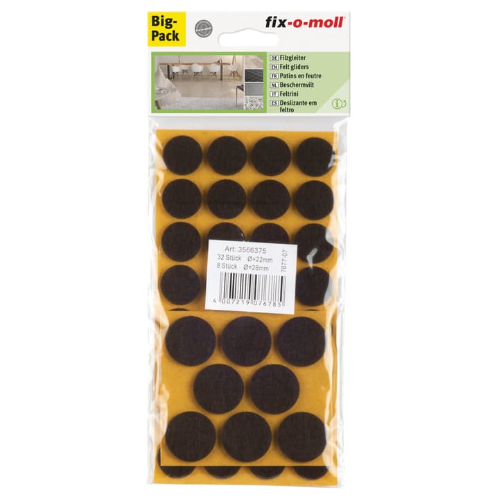 Image of Fix-O-Moll Filzgleiter Set 40 x 3 mm /
