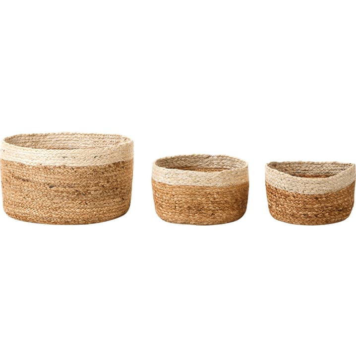 Image of Beliani 3er Set Körbe aus Jute Natur und Beige TAJORI Korb