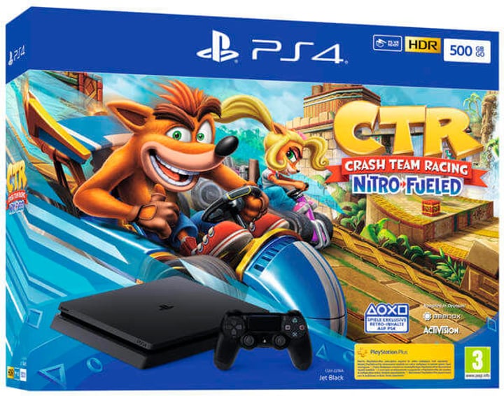 Sony PlayStation 4 500Go Jet Black - Crash Team Racing Console PlayStation 4 500Go Jet Black - Crash Team Racing Console Sony 785443100000 Photo no. 1
