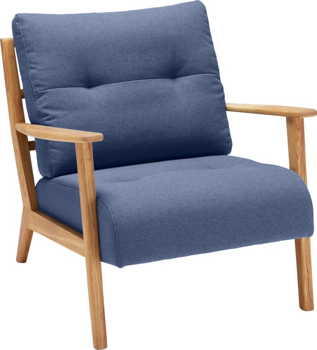 FAUST Fauteuil (Corvina) FAUST Fauteuil (Corvina) 402465100140 Dimensions L: 83.0 cm x P: 76.0 cm x H: 80.0 cm Couleur Bleu Photo no. 1