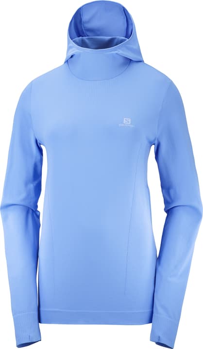 Image of Salomon W Comet Seamless Hoodie Laufhoodie hellblau bei Migros SportXX