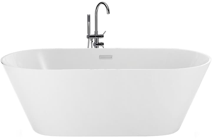 Image of Beliani Badewanne freistehend weiss oval 150 x 75 cm HAVANA Freistehende