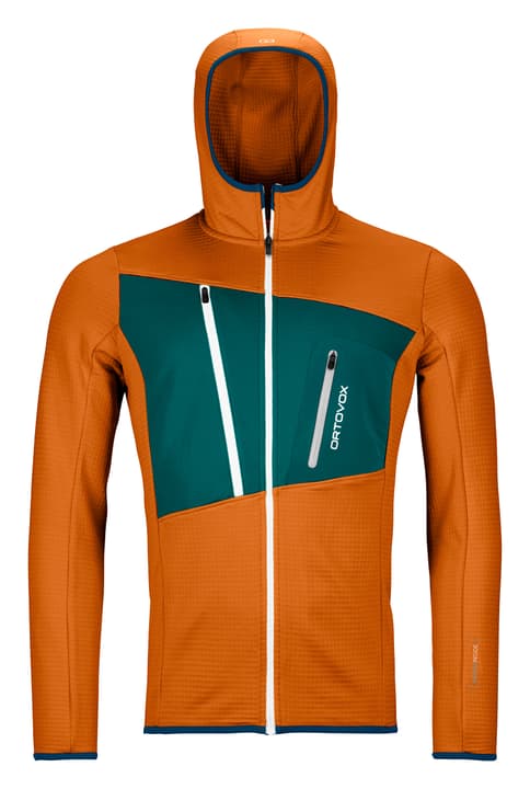Image of Ortovox Fleece Grid Hooded M Fleecejacke ocker bei Migros SportXX