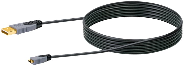 Image of Schwaiger Kabel USB 2.0 HQ 2m schwarz, TypA / Mini-USB 2 m USB-Kabel bei Do it + Garden von Migros
