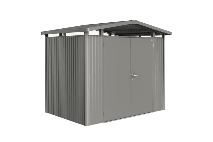 Biohort Abri Panorama P2 Abri Panorama P2 Biohort 647251800000 Couleur Gris Quartz-Métallique Couverture de toit Toit en tôle galvanisée Photo no. 1