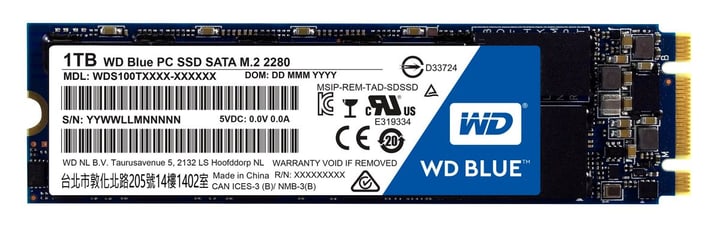 Western Digital WD Blue PC SSD interne 1To M.2 2280 WD Blue PC SSD interne 1To M.2 2280 Western Digital 785300124427 Photo no. 1