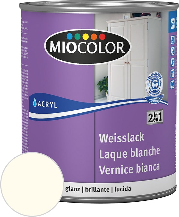 Image of Miocolor Acryl Weisslack glanz altweiss 375 ml bei Do it + Garden von Migros
