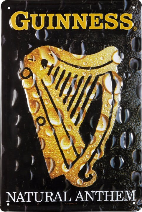 Image of Werbe-Blechschild Guiness Natural Anthem