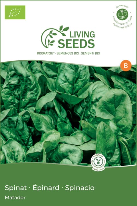 Image of Living Seeds Spinat Gemüsesamen