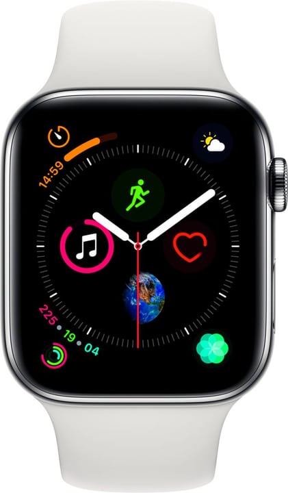 Apple Watch Serie 4 44mm GPS+Cellular Stainless Steel White Sport Band Smartwatch Watch Serie 4 44mm GPS+Cellular Stainless Steel White Sport Band Smartwatch Apple 798454600000 Bild Nr. 1