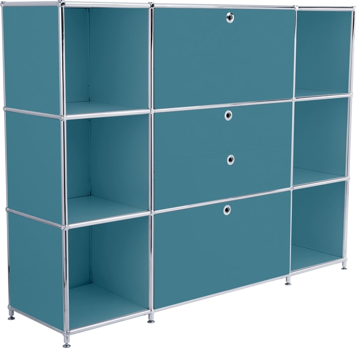 FLEXCUBE Highboard FLEXCUBE Highboard 401809400066 Grösse B: 152.0 cm x T: 40.0 cm x H: 118.0 cm Farbe Petrol Bild Nr. 1