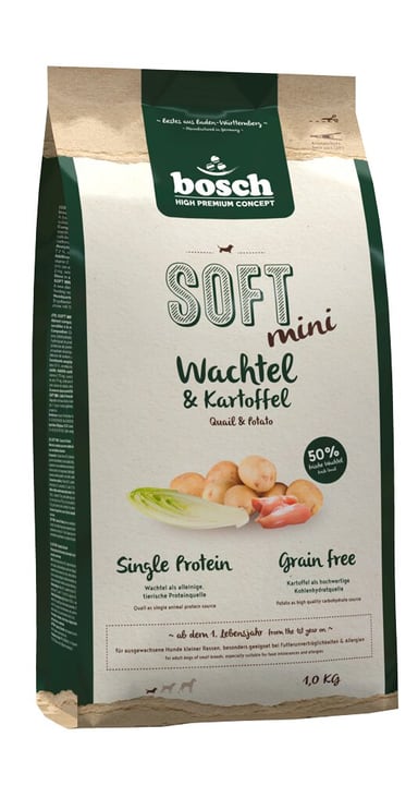 bosch HPC Soft Mini quaglia e patate, 1 kg