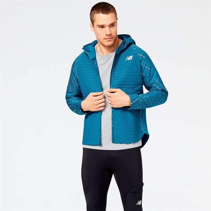 Image of New Balance Reflective Impact Run Heat Jacket Laufjacke petrol