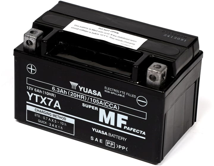 YUASA Batterie AGM 12V/6.3Ah/100A Batterie moto