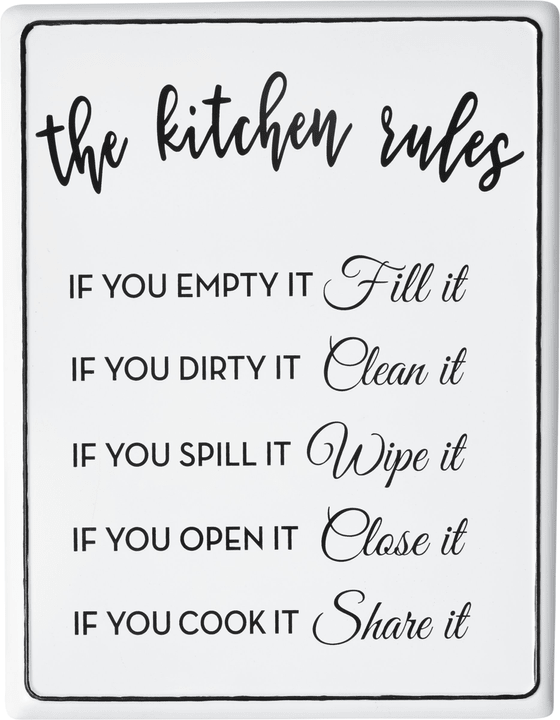 THE KITCHEN RULES Dekoschild THE KITCHEN RULES Dekoschild 431840800000 Bild Nr. 1