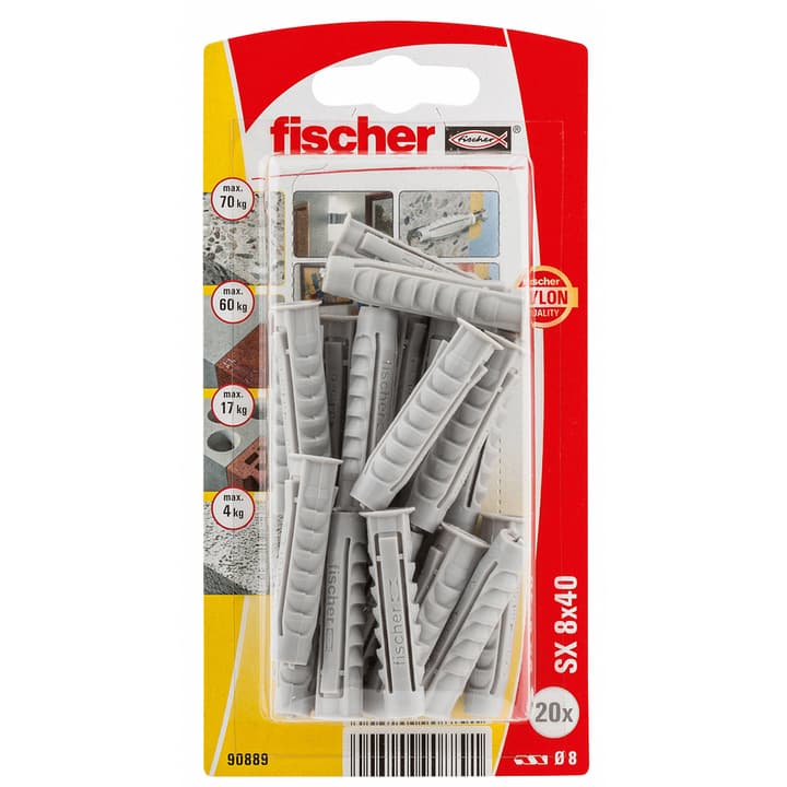 fischer Tassello nylon SX 8 x 40 Tassello nylon SX 8 x 40 fischer 605414200000 N. figura 1