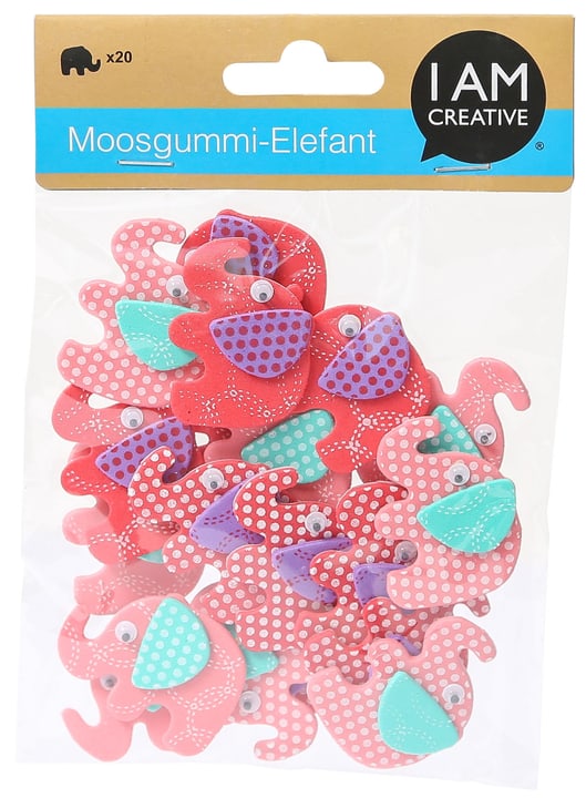 Image of I AM CREATIVE Moosgummi, Elefant, 20 Stk. Streuteile