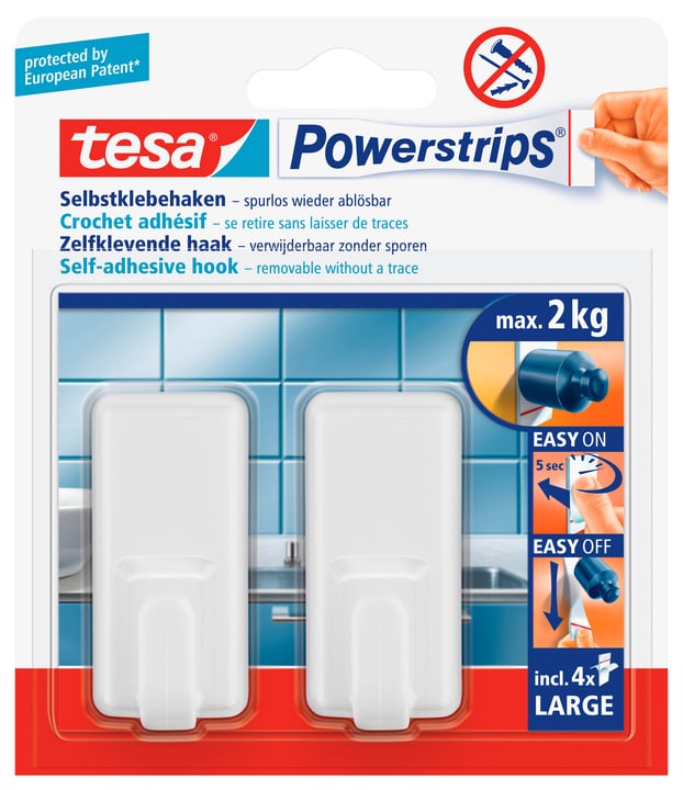 Image of Tesa Powerstrips Haken large Classic Klebehaken bei Do it + Garden von Migros