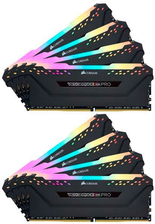 Corsair Vengeance RGB PRO Black DDR4-RAM 2933 MHz 8x 16 GB Mémoire Vengeance RGB PRO Black DDR4-RAM 2933 MHz 8x 16 GB Mémoire Corsair 785300145523 Photo no. 1