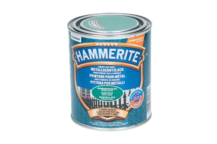 Image of Hammerite Metallschutzlack Hammerschlag Dunkelgrün 750 ml