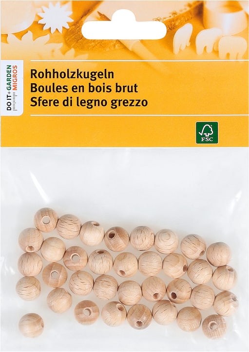 Legna Creativa Sfere di legno grezzo FSC® Ø10mm 35p Sfere di legno grezzo FSC® Ø10mm 35p Legna Creativa 664902000010 Diametro 10.0 mm N. figura 1