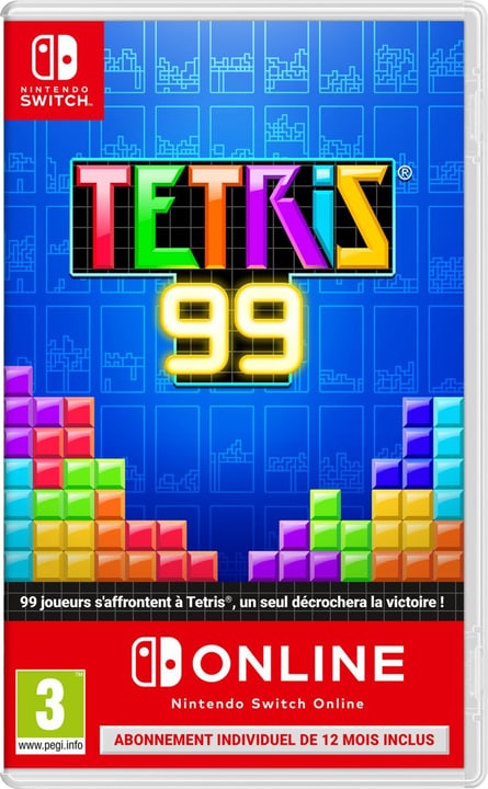 Nintendo Tetris 99 incl. un abonnement individuel de 12 mois à Nintendo Switch-Online Box Tetris 99 incl. un abonnement individuel de 12 mois à Nintendo Switch-Online Box Nintendo 785300146370 Langue Français Plate-forme Nintendo Switch Photo no. 1