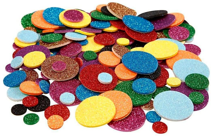 Image of Creativ Company Moosgummi-Stanzteile Kreise 1000 Stück, Mehrfarbig Moosgummi