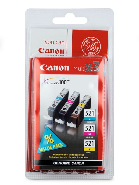 Canon CLI-521 Multipack Cartuccia d'inchiostro CLI-521 Multipack Cartuccia d'inchiostro Canon 797510000000 N. figura 1