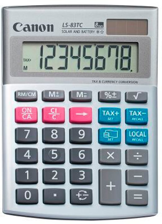 Canon Calculatrice LS-83TC 8-chiffres argent/gris Calculatrice Calculatrice LS-83TC 8-chiffres argent/gris Calculatrice Canon 785300151131 Photo no. 1