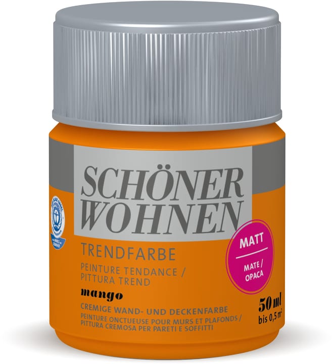 Schöner Wohnen Testeur de couleur tendance Testeur de couleur tendance Schöner Wohnen 660909100000 Couleur Mango Contenu 50.0 ml Photo no. 1