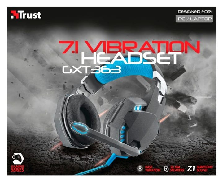 Trust-Gaming GXT 363 7.1 Bass VibratHeadset Casque On-Ear GXT 363 7.1 Bass VibratHeadset Casque On-Ear Trust-Gaming 797972500000 Photo no. 1