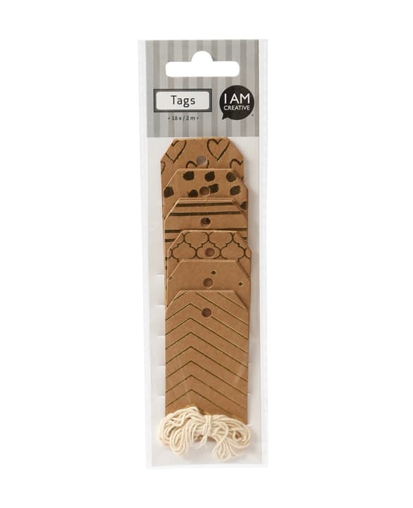 Image of I AM CREATIVE Tags, natur/gold, 18 Stk. Anhänger bei Do it + Garden von Migros