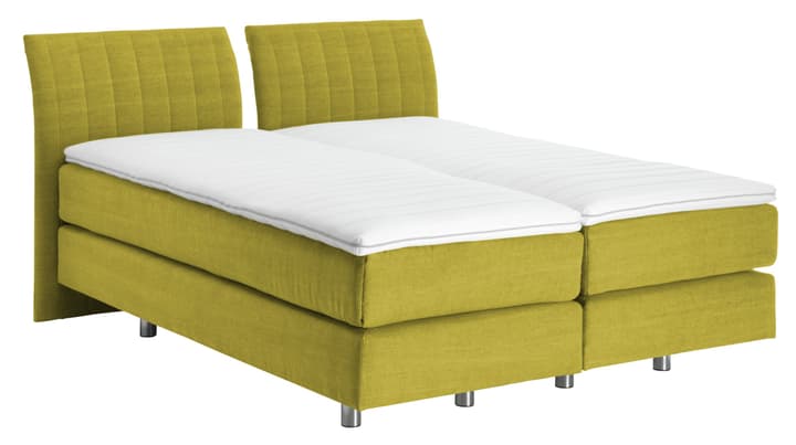 NAVIER Lit Boxspring NAVIER Lit Boxspring 403483900000 Couleur Vert tilleul Dimensions L: 160.0 cm x P: 200.0 cm Photo no. 1