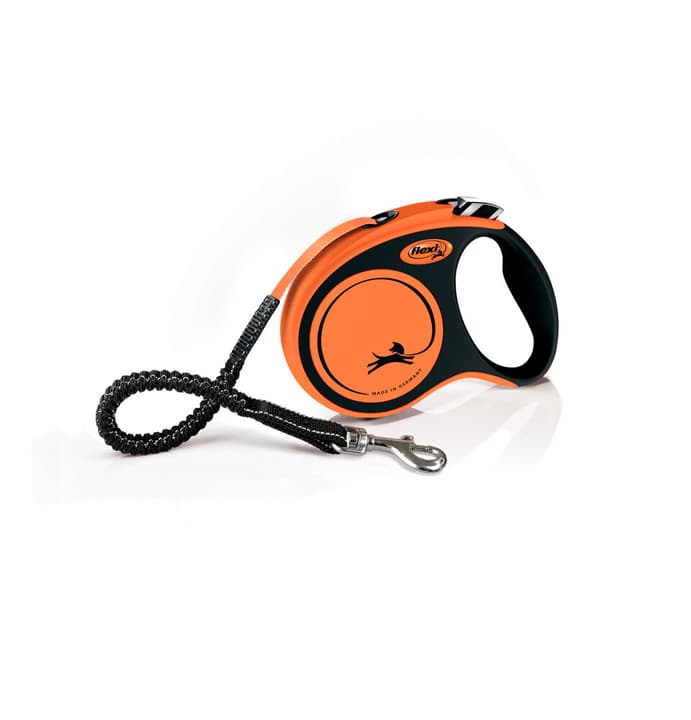 Image of flexi Xtreme Gurt-Leine schwarz-orange S, 5 m Rollleinen