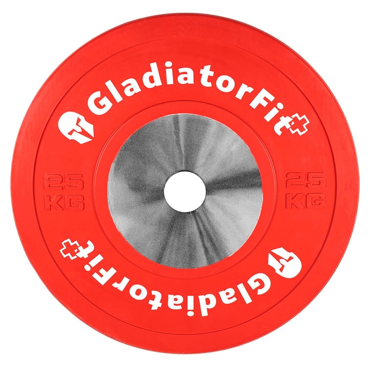 Image of GladiatorFit Competition-Scheibe mit Gummibeschichtung Ø 51mm : 25 KG Gewichtsscheibe