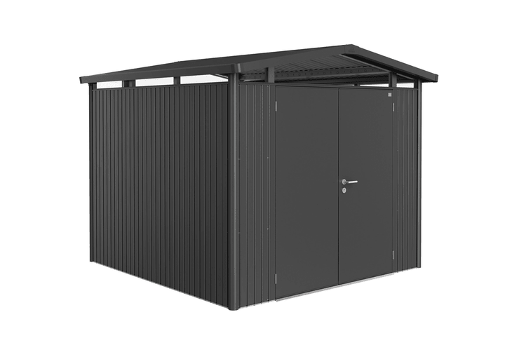 Biohort Ricovero Panorama P4 Ricovero Panorama P4 Biohort 647252500000 Colore Grigio Scuro-Metallico Copertura di tetto Tetto in lamiera zincata N. figura 1