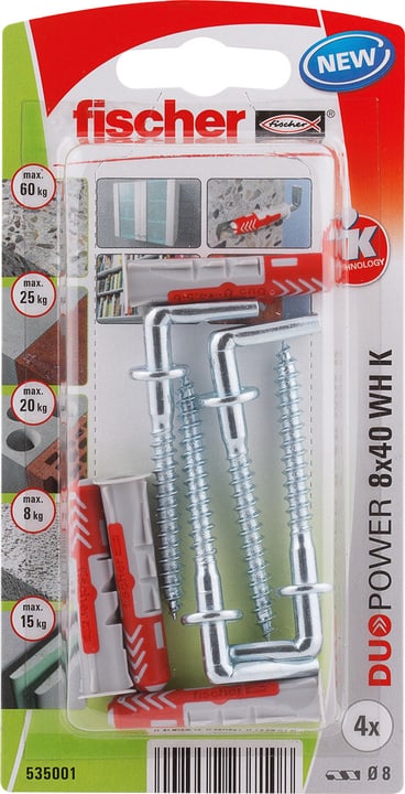 Image of fischer DUOPOWER 8 x 40 mit Winkelhaken Universaldübel bei Do it + Garden von Migros