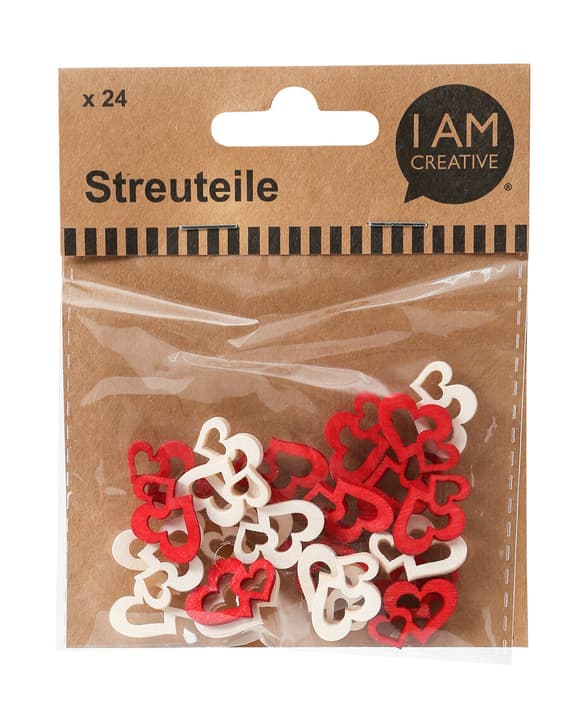 Image of Streuteile Doppelherz rot / weiss, 24 Stk. bei Do it + Garden von Migros