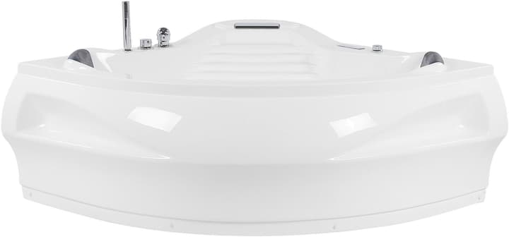 Image of Beliani Whirlpool Badewanne mit Bluetooth Lautsprecher weiss LED 210 x 145 cm MONACO