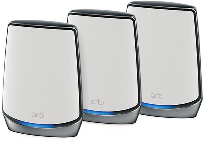 Netgear RBK853-100EUS Orbi WLAN 6 Tri-Band AX6000 Kit (1x Router, 2x Satellit) MESH WLAN System RBK853-100EUS Orbi WLAN 6 Tri-Band AX6000 Kit (1x Router, 2x Satellit) MESH WLAN System Netgear 785300150433 N. figura 1