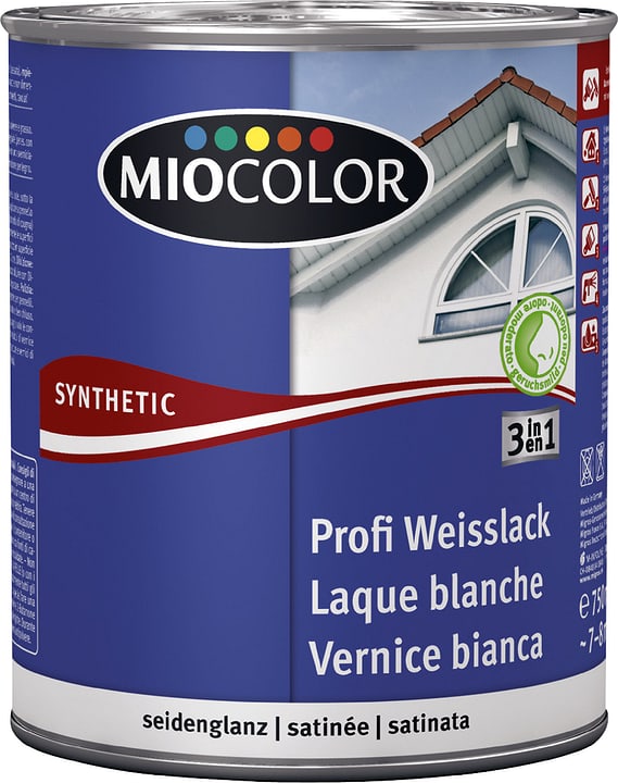 Image of Miocolor Synthetic Profi Weisslack seidenglanz Weiss 750 ml bei Do it + Garden von Migros