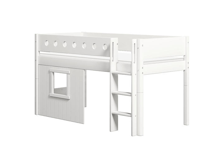 Halbhochbett mit Baumhaus WHITE