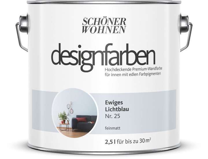 Image of Schöner Wohnen Designfarbe Lichtblau 2,5 l Wandfarbe bei Do it + Garden von Migros