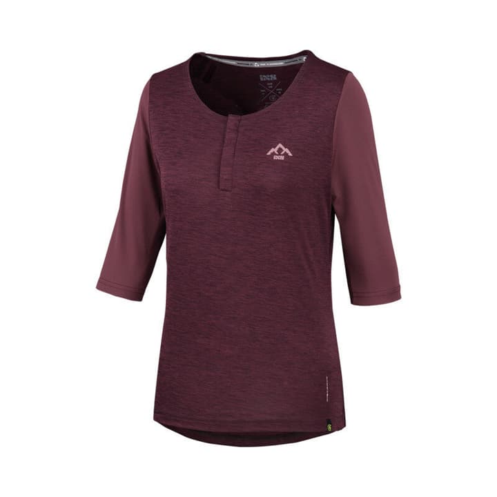 Image of iXS Carve X 3/4 Henley Bikeshirt bordeaux