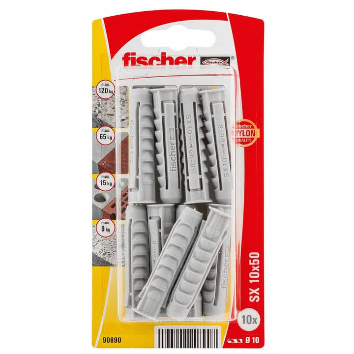 fischer Tassello nylon SX 10 x 50 Tassello nylon SX 10 x 50 fischer 605414300000 N. figura 1